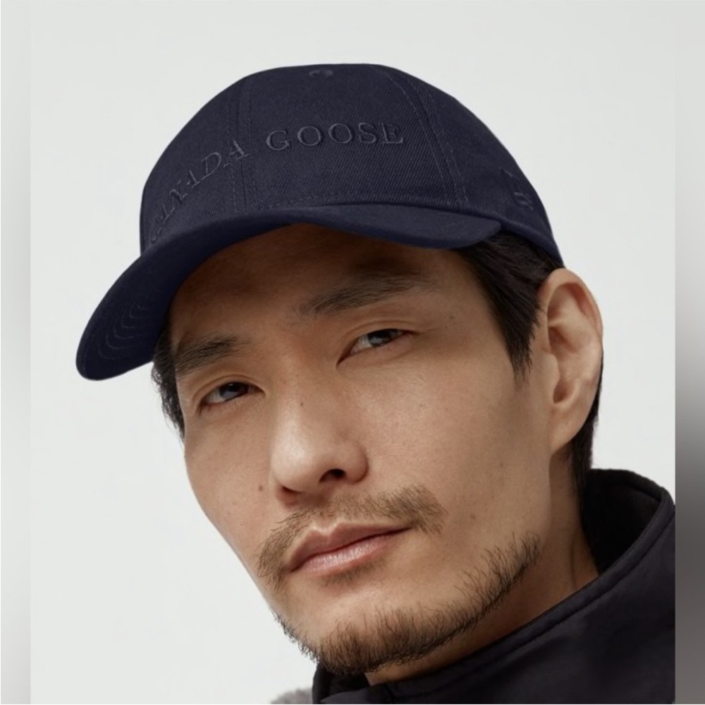 Cananda Goose Woodmark Adjustable Cap Mens Navy Blue One Size Designer NEW